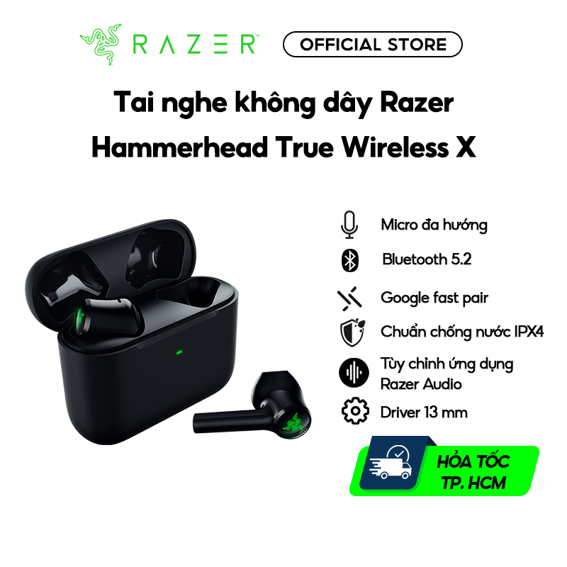 Tai nghe không dây Razer Hammerhead True Wireless X - Hàng Chính Hãng