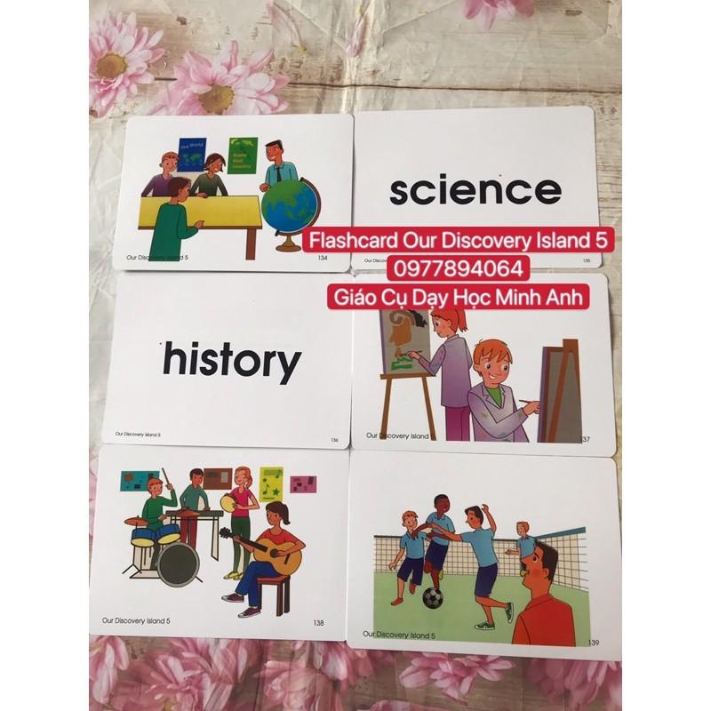 Flashcards Our Discovery Island 5 ️163 thẻ 2 mặt siêu đẹp