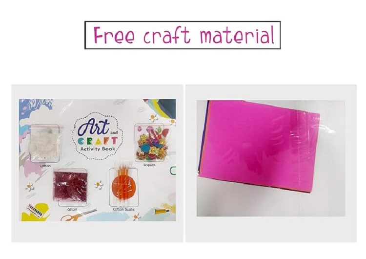 Art and Craft Activity Book 3 for 6-7 Year old kids with free craft material