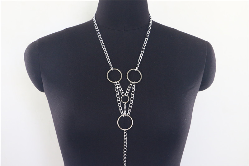 Body chain chuỗi xích titan body kết hợp thắt lưng và vòng cổ cá tính nổi bật