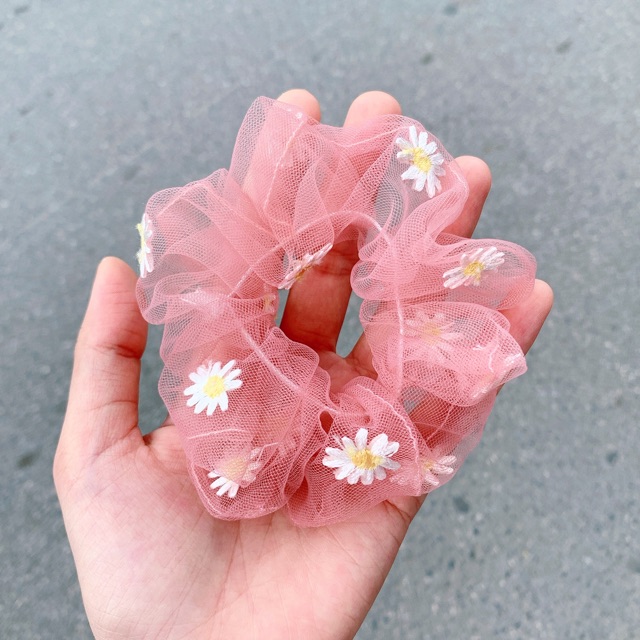 COMBO 5 DÂY CỘT TÓC VOAN HOA CÚC SIÊU XINH XẮN