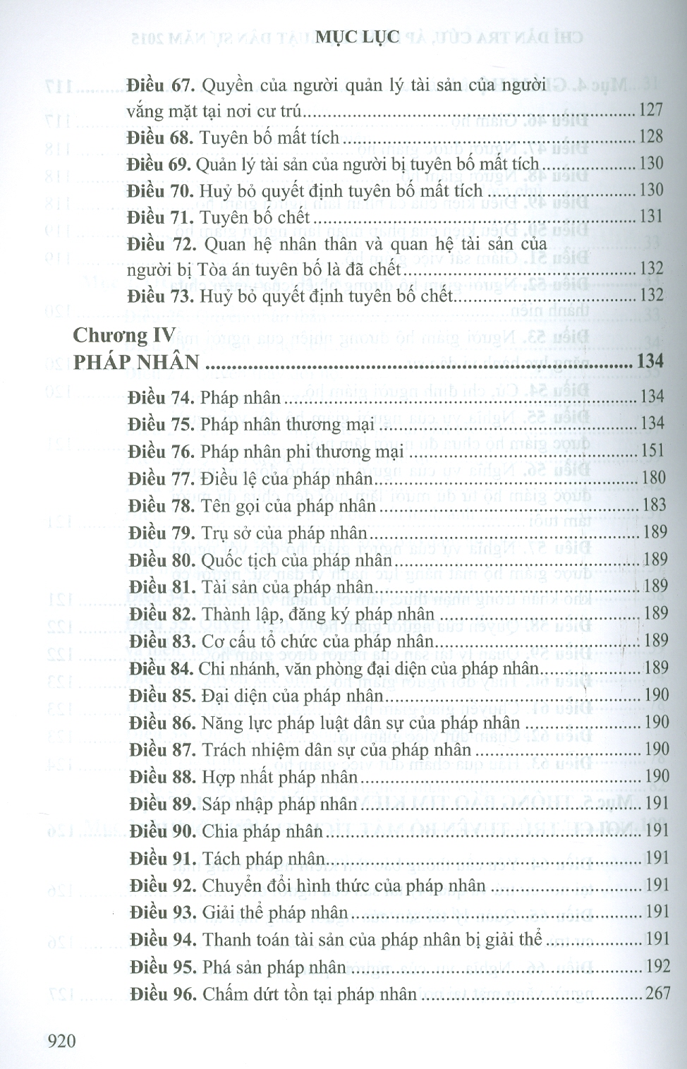Chỉ Dẫn Tra Cứu, Áp Dụng Bộ Luật Dân Sự Năm 2015
