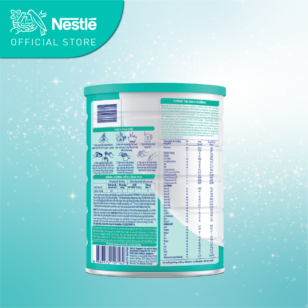 Sữa bột Nestlé NAN OPTIPRO PLUS 4 1500g/lon với 5HMO Giúp tiêu hóa tốt - Tăng cường đề khán  (2 - 6 tuổi) + Tặng Balo con thỏ