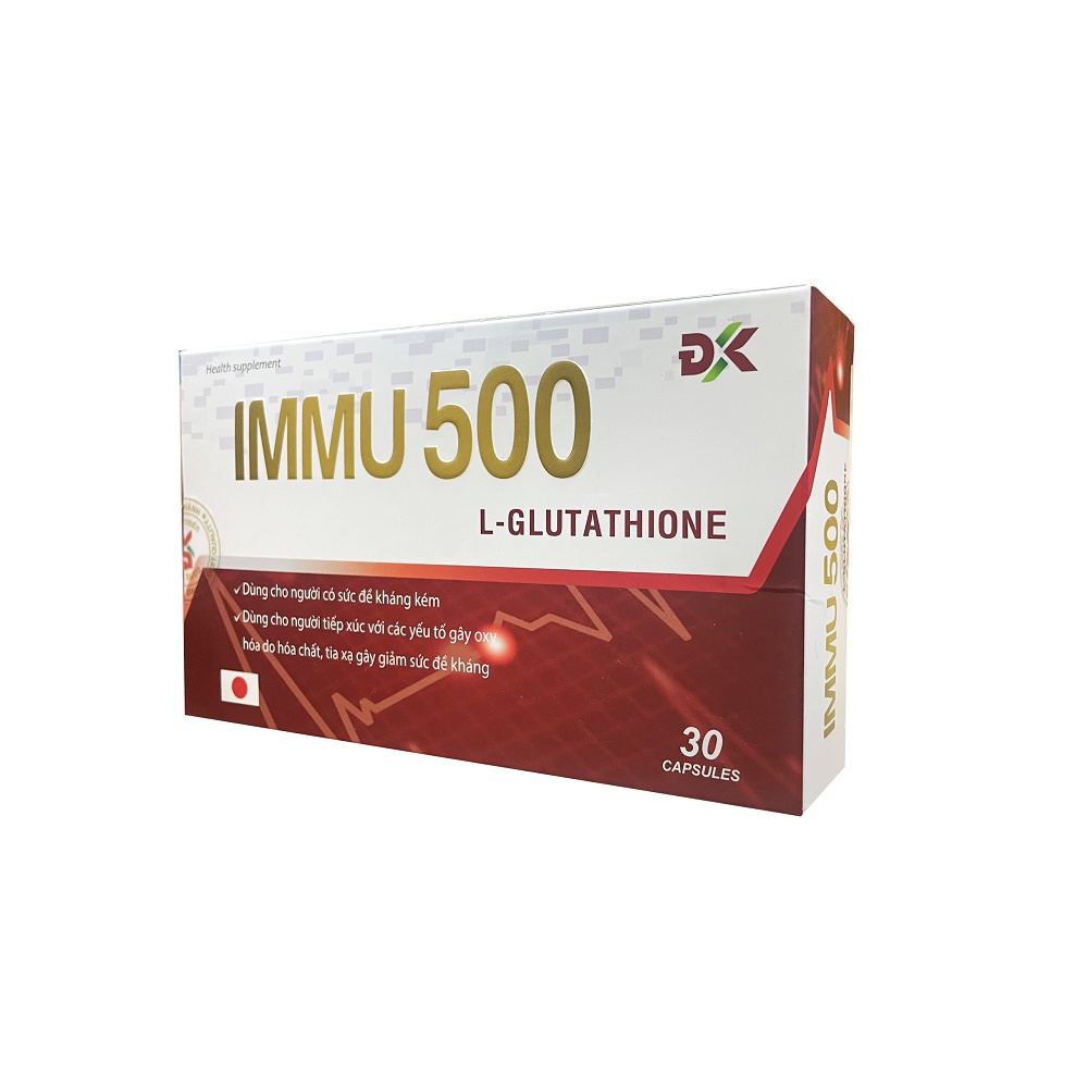 Viên Uống Giúp Làm Trắng Da Đẹp Da Ngăn Ngừa Lão Hóa IMMU 500