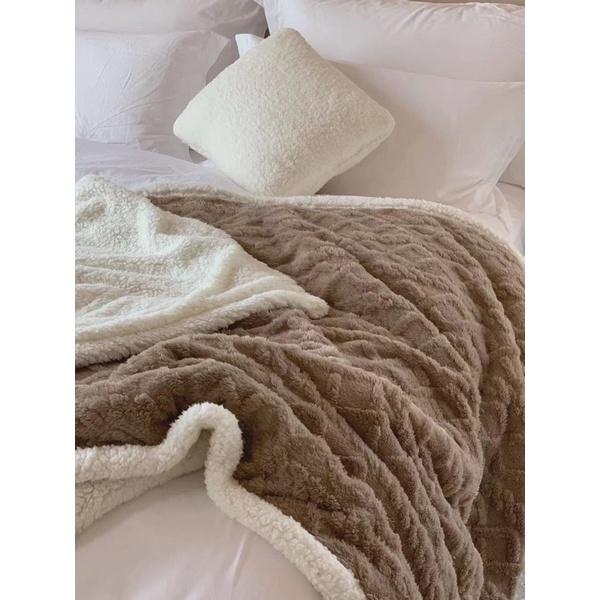 Chăn cừu Tafurong Chăn lông cừu cuộn siêu giữ nhiệt,mặt lông cừu mêm mại