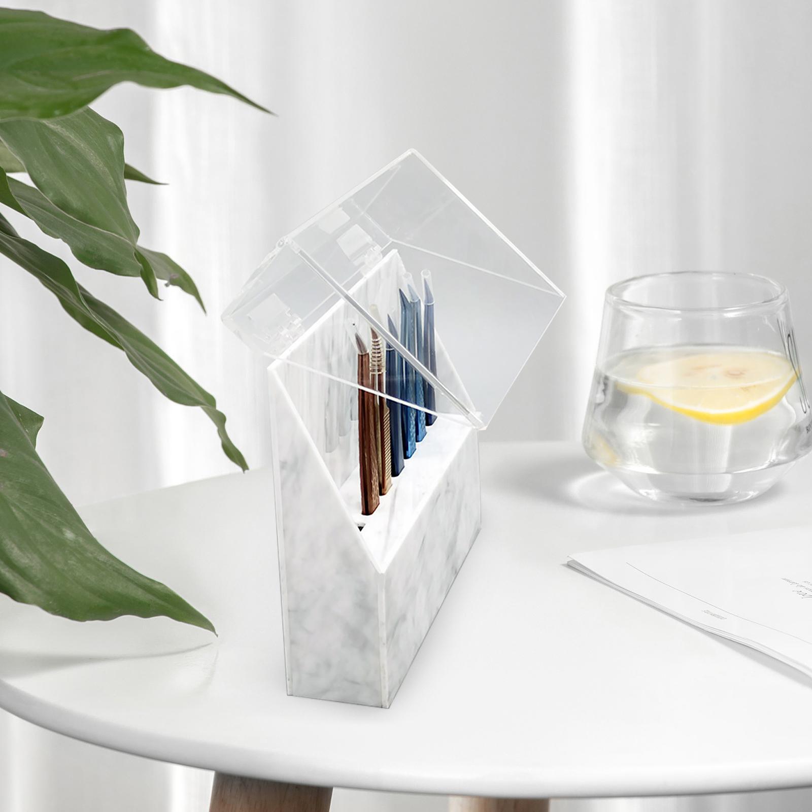 Eyelash Extension Storage Box Tweezers Organizer Case Stand Holder Black