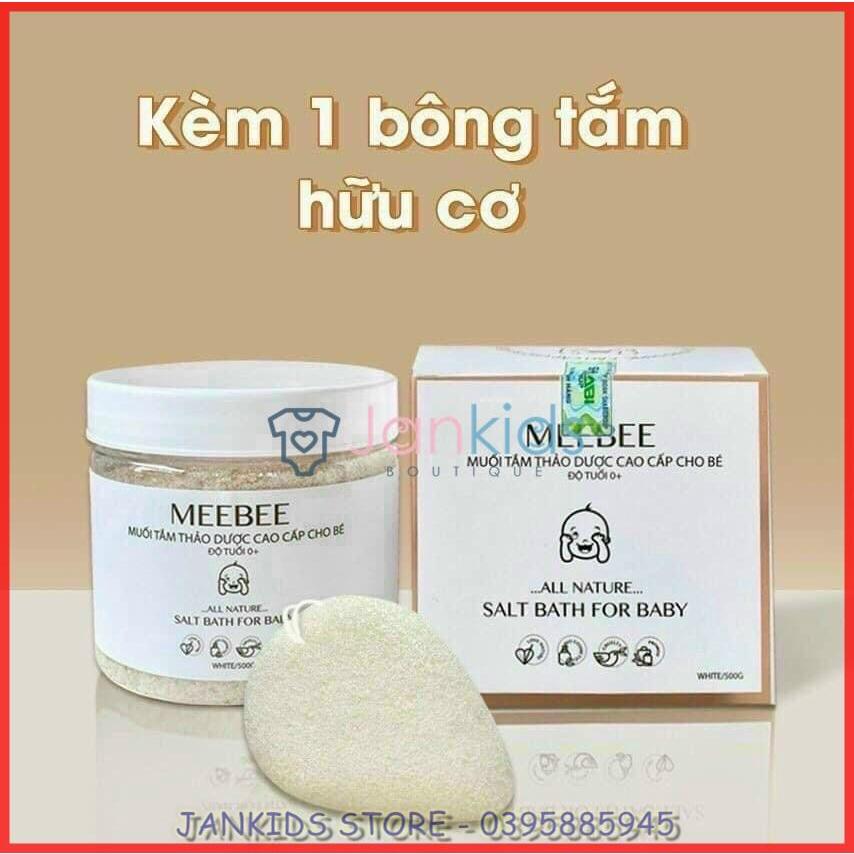 Muối tắm thảo dược cao cấp 100% tự nhiên MEEBEE cho bé từ 0 tháng tuổi