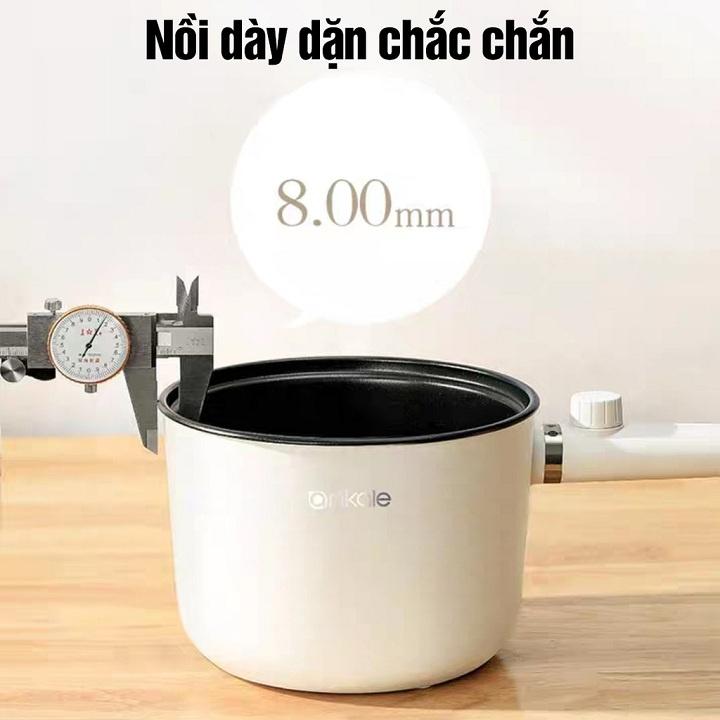 Nồi Lẩu Điện Chống Dính Nồi Hấp Điện Nấu Mỳ Lẩu Đa Năng Mini Có Tay Cầm Tiện Dụng Công Suất 600W - Dung Tích 1.5L