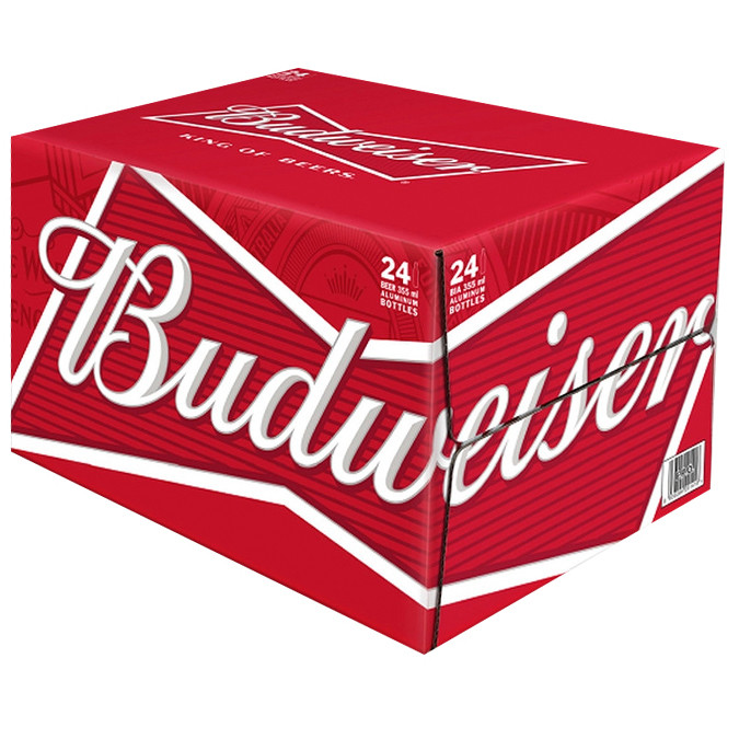 Thùng 24 Chai Bia Budweiser Alumium (355ml / Chai) - Giao Mẫu Ngẫu Nhiên