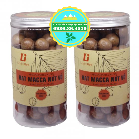 Đặc Sản Kon Tum - Combo 2 Hũ (Mỗi Hũ 500Gr) Mắc Ca Đăk Lăk Hạt To Sấy Tách Vỏ - OCOP 3 Sao