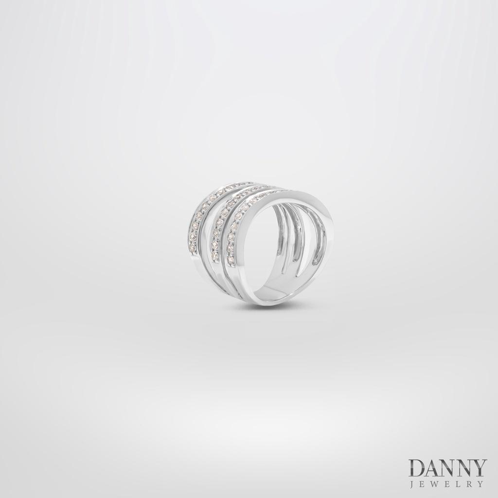 Nhẫn Nữ Danny Jewelry Bạc 925 Đính Đá CZ Xi Rhodium/Vàng Hồng N0079