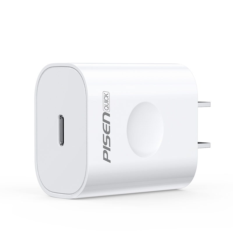 Sạc PISEN Quick Type-C Wall Charger PD 18W (Lightning) , Hàng chính hãng