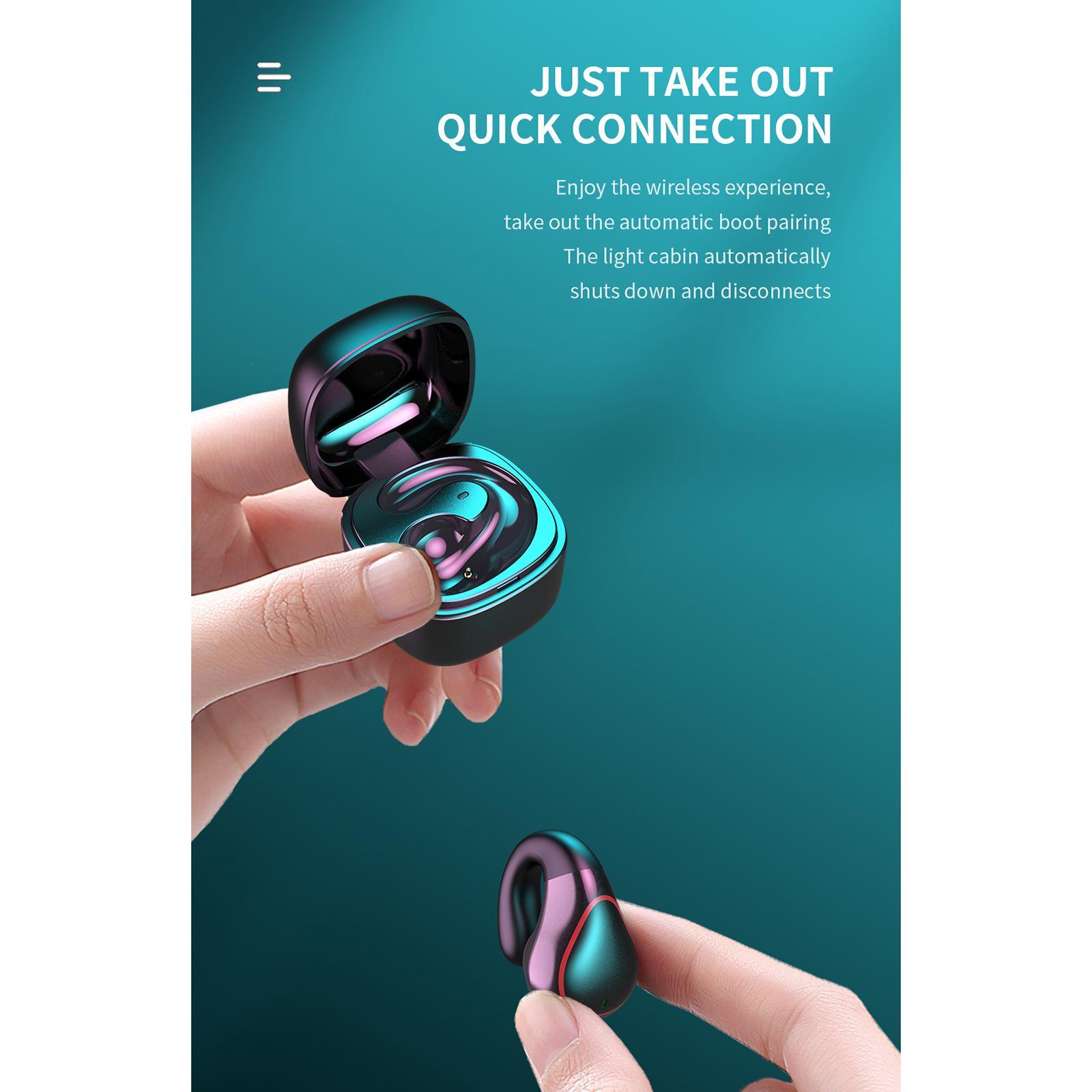 Bone Conduction Earbuds with Charging Case Stereo for Gaming Cycling