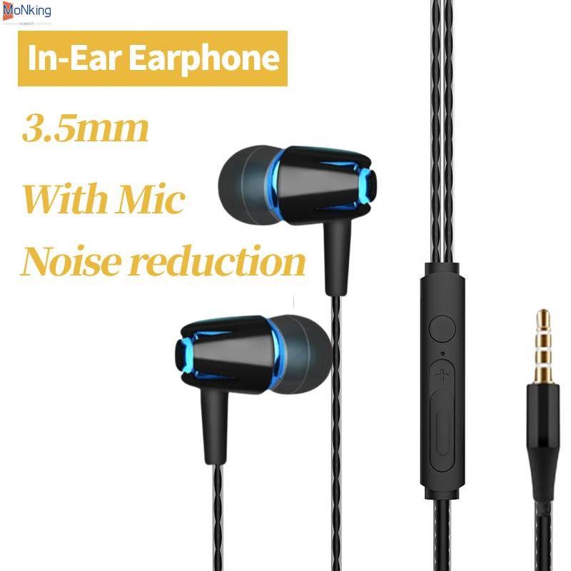 Loa siêu trầm Tai Nghe Có Dây Tai Nghe Tai Nghe 3.5mm Trong Tai Tai Nghe Tai Nghe Tai Nghe Với Âm Thanh Stereo Mic Tai Nghe Cho Điện Thoại Máy Tính-MKSHOP