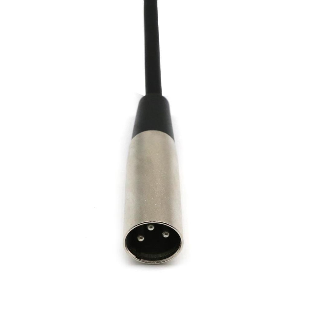 2 Pieces 1ft Cable 1/8'' TRS Stereo to XLR Male Cables 3.5mm to XLR-M