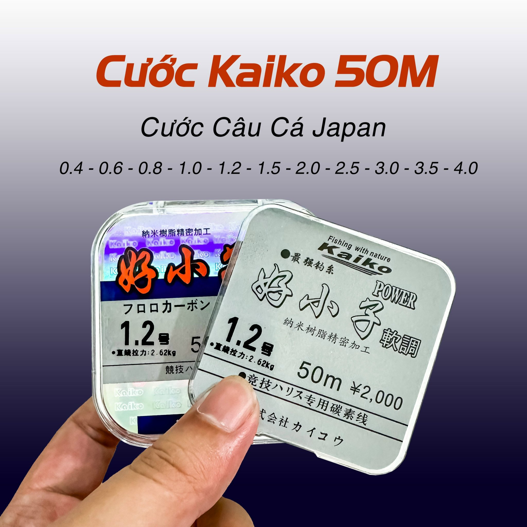 Cước Thẻo câu cá Kaiko 50m Dai, Chắc, chịu tải tốt