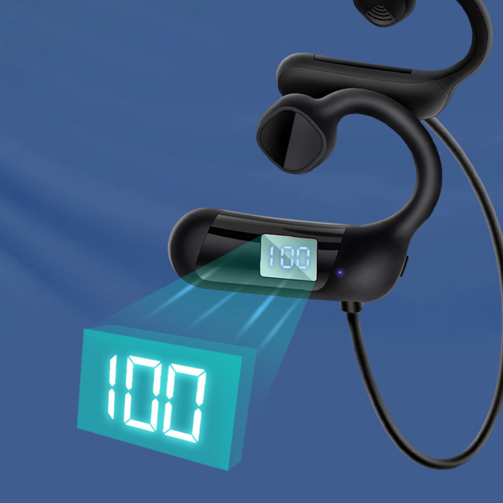 Air Conduction Headphones 5.3 Sweat Proof for Cycling Fitness Black