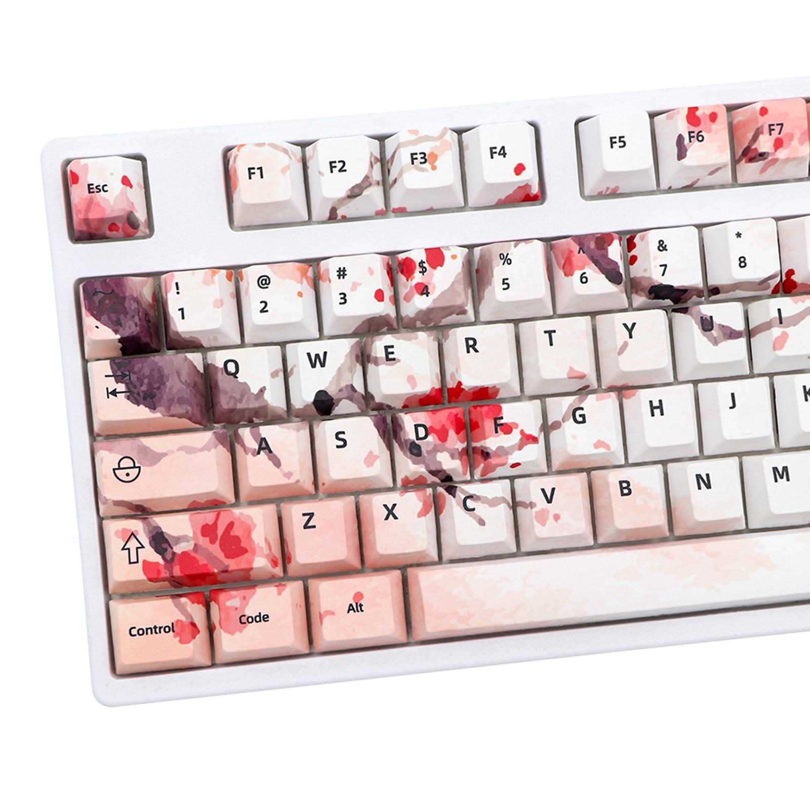 PBT 108 Keys Keycaps Cover, for 61 87 98 Gaming Mechanical Keyboard, Professional, Exquisite Spare Parts, Accessories