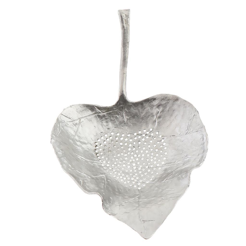 2 Pieces Pure Tin Tea Filter Strainer Leaf Shaped Kungfu Tea Set Accessory