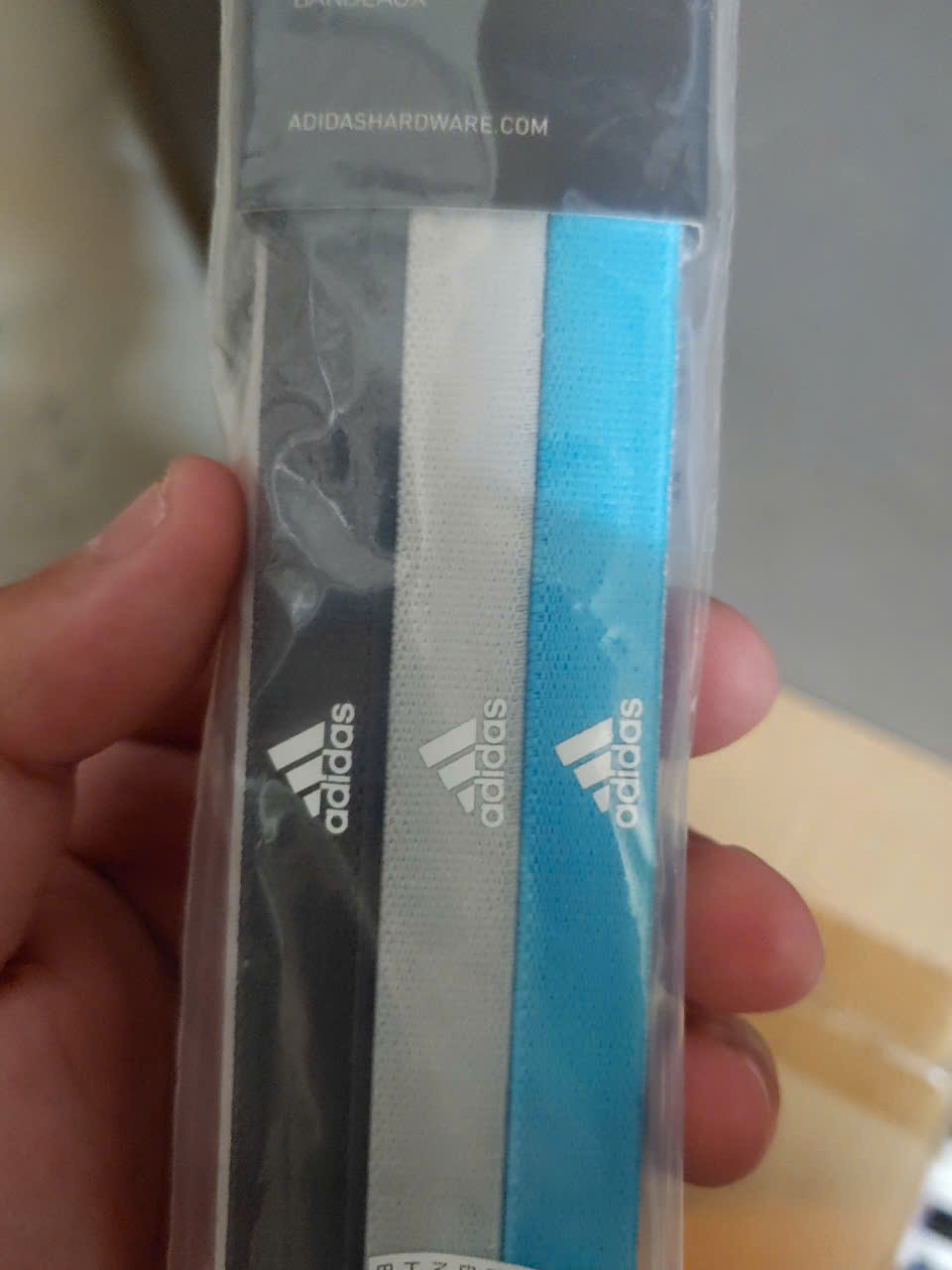Băng Đô Thể Thao Freesize Chính Hãng ADIDAS ADAC-16202 Hairband (Bộ 3 Sợi) - Thun Co Giãn Cao Cấp