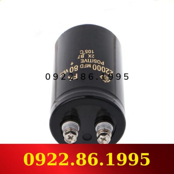 Tụ Điện Trục Vít Điện Phân 22000UF 80V Bộ Nguồn Amp Âm Thanh, 50X80Mm 105 ℃ hàng mới về