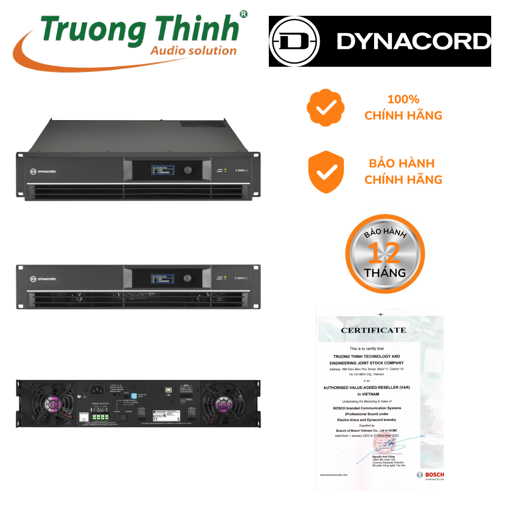 Cục đẩy công suất có DSP 2x1400w Dynacord C3600FDi - Amply Dynacord C3600FDi - Hàng chính hãng