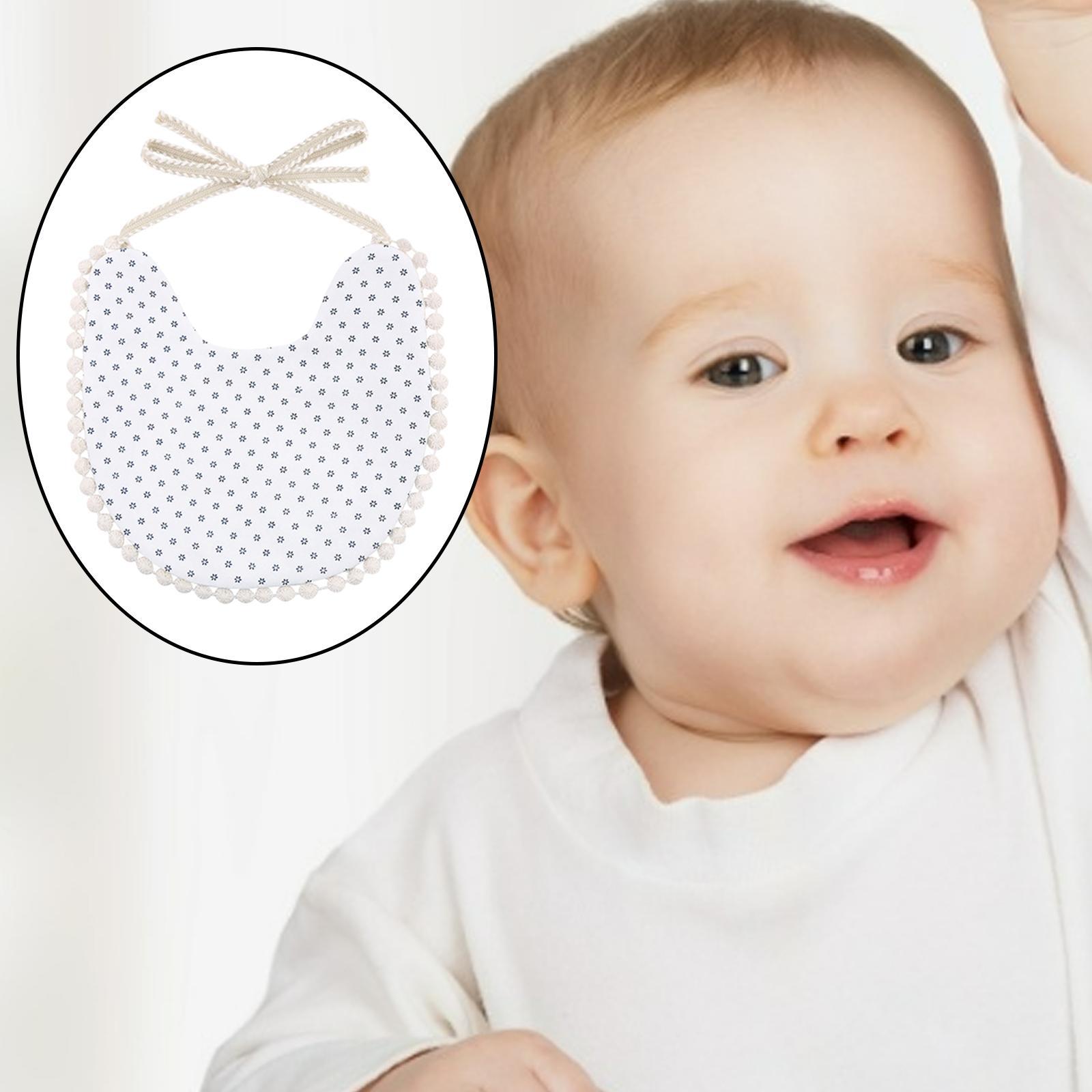 Feeding Bib Drooling Burp Apron Washable A White