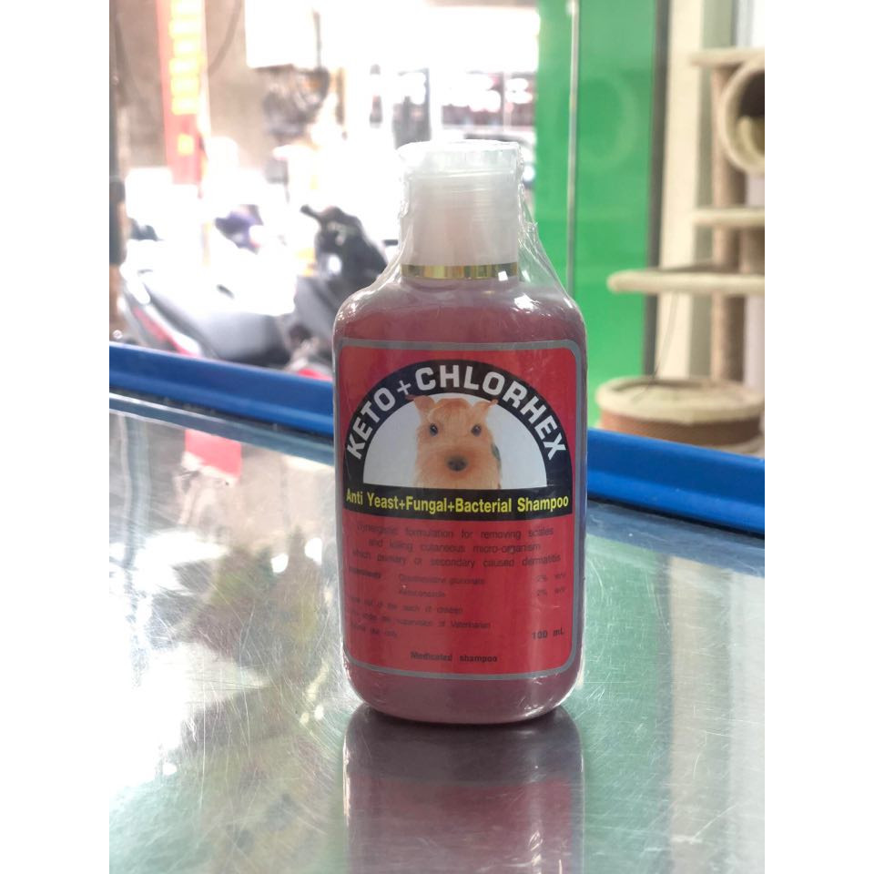 Sữa tắm trị nấm cho chó mèo keto 100ml