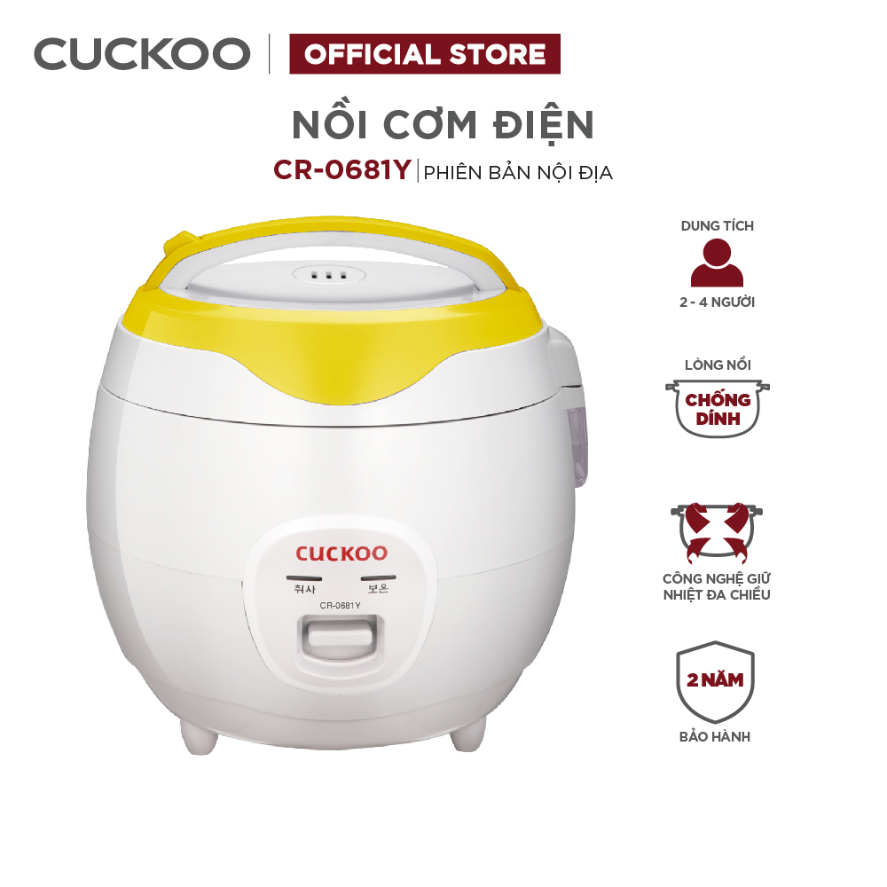 NỒI CƠM ĐIỆN CUCKOO CR-0681Y - HÀNG CHÍNH HÃNG