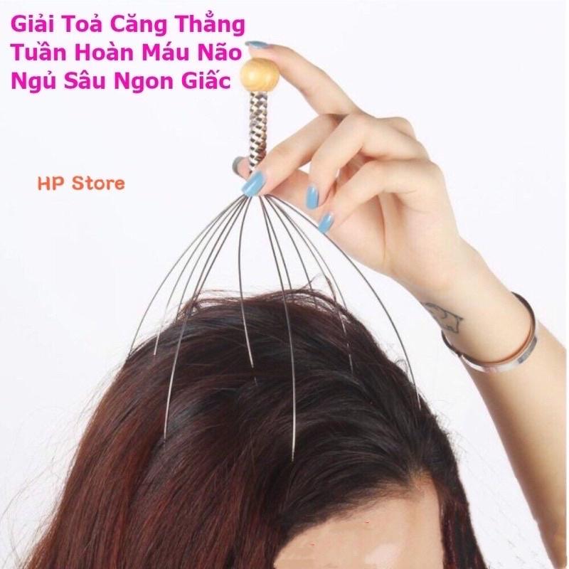 Dụng Cụ Massage Đầu Thông Minh Bạch Tuột Giúp Thư Giãn, Tuần Hoàn Máu, Ngủ Ngon