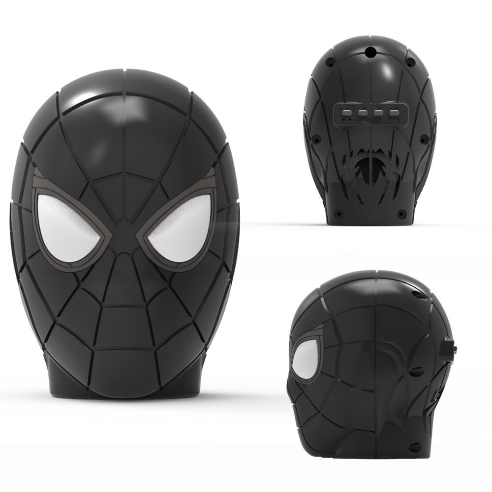 Loa siêu trầm Bluetooth không dây Marvel Spiderman V4.2 có hỗ trợ đài FM Loa thẻ TF Loa âm thanh nổi Hifi 360 di động Màu sắc: Đen