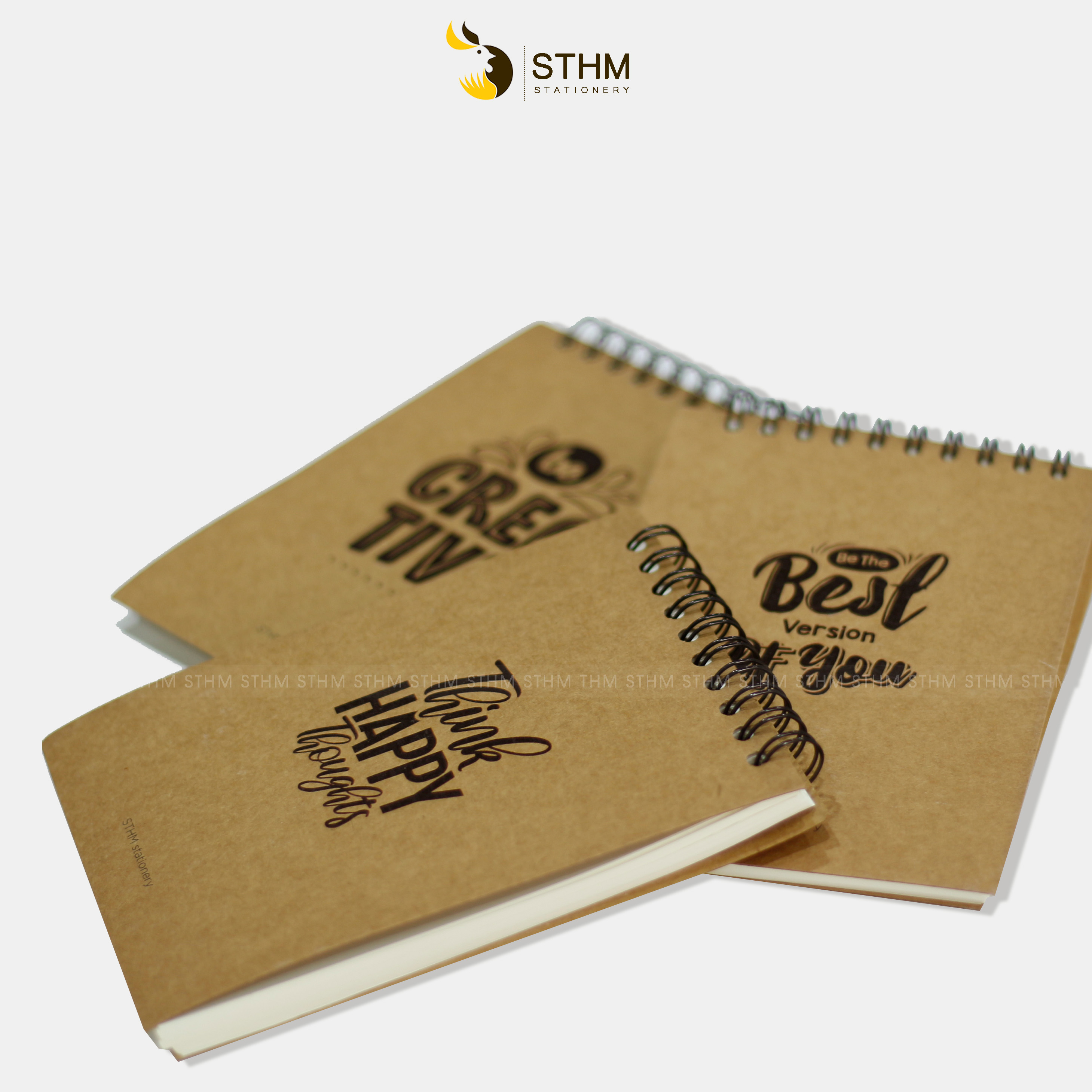 Sổ tay mini Typography tạo động lực - Gáy lò xo trên - 160 trang - STHM stationery