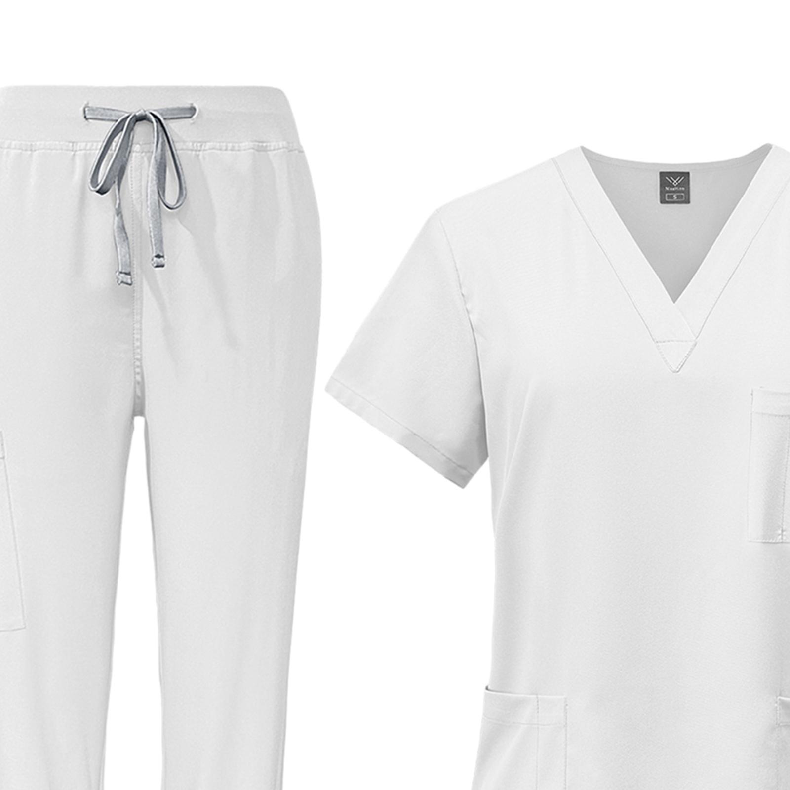 Women Scrubs Sets Nursing Uniforms Comfortable Doctor Work Clothing Soft Top Jogger Pants Nurse Costume for Shop Pet Grooming