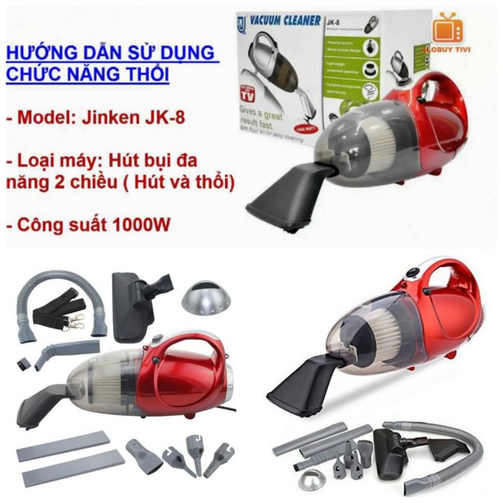 Máy hút bụi cầm tay vacuum cleanr JK8, máy hút thổi bụi hai chiều,đa năng