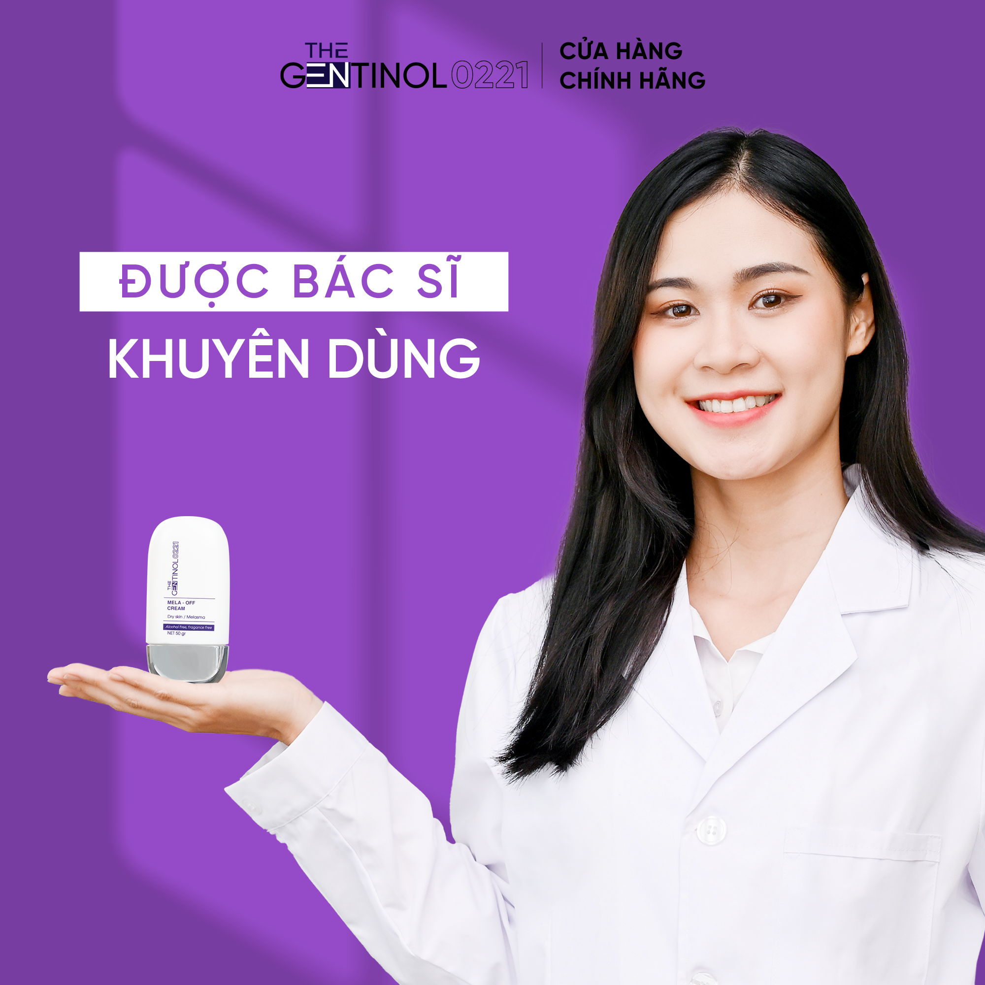 Kem Mela Off tái sinh tế bào, khôi phục sự cân bằng da The Gentinol 0221 50g