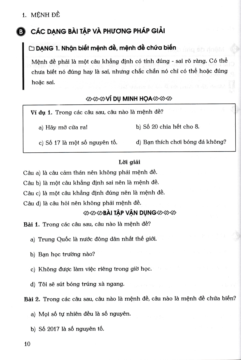 A Z Toán 10 - Phân Loại Và Phương Pháp Giải Theo Chương Trình THPT Mới - TCD