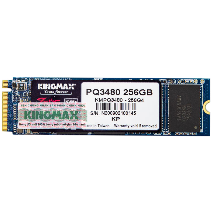 SSD Kingmax Zeus PQ3480 512GB M.2 2280 PCIe NVMe Gen 3x4 - Hàng Chính Hãng
