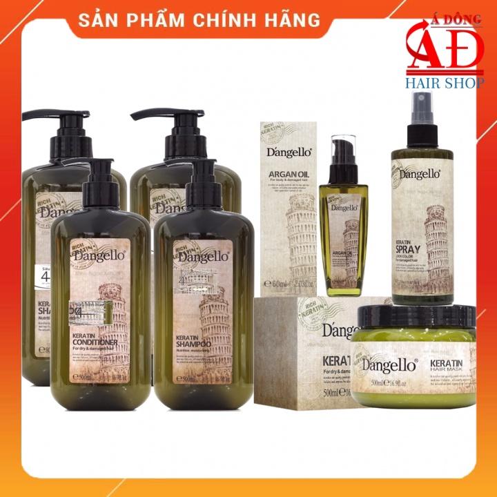 BỘ DẦU GỘI XẢ Ủ DƯỠNG TÓC D'ANGELLO KERATIN PHỤC HỒI MỀM MƯỢT GIẢM GÃY RỤNG