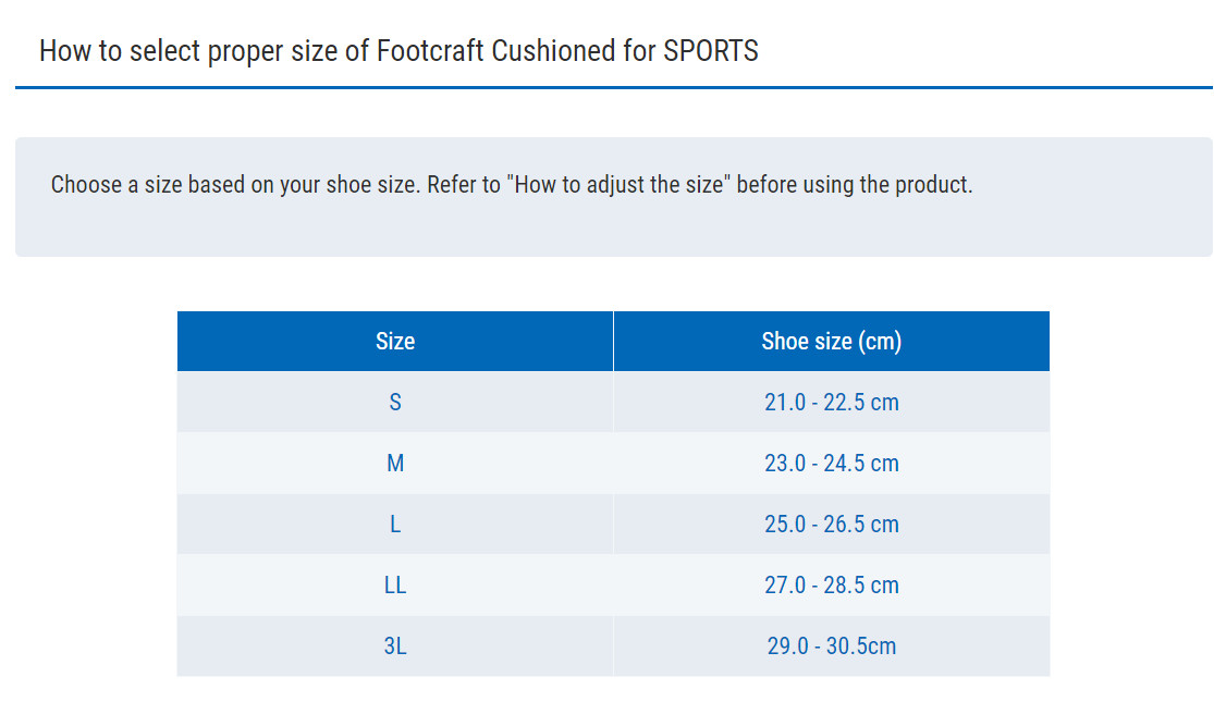 Lót giày Zamst SPORTS- Footcraft cushioned for SPORTS