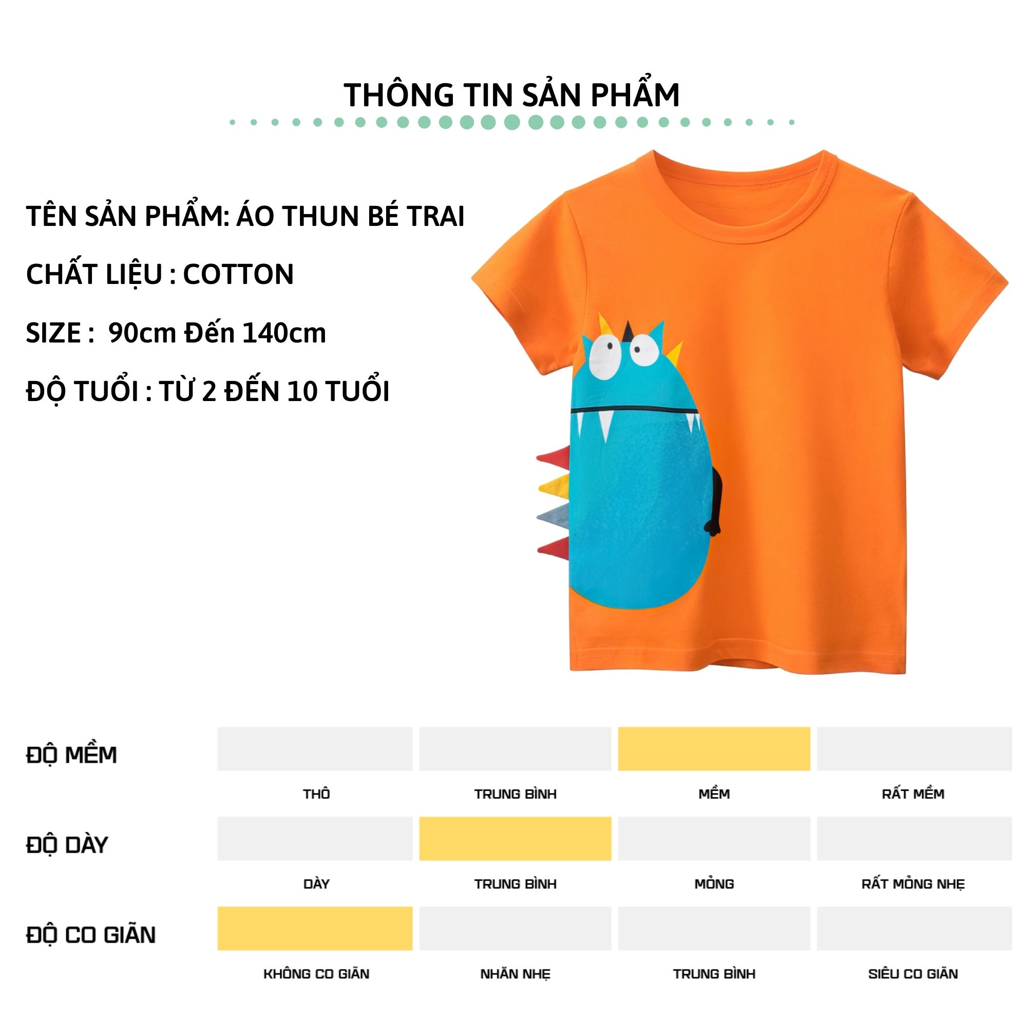 Áo thun bé trai ngắn tay 27Kids áo cộc nam 100% Cotton cho trẻ từ 2-10 tuổi BSTS3