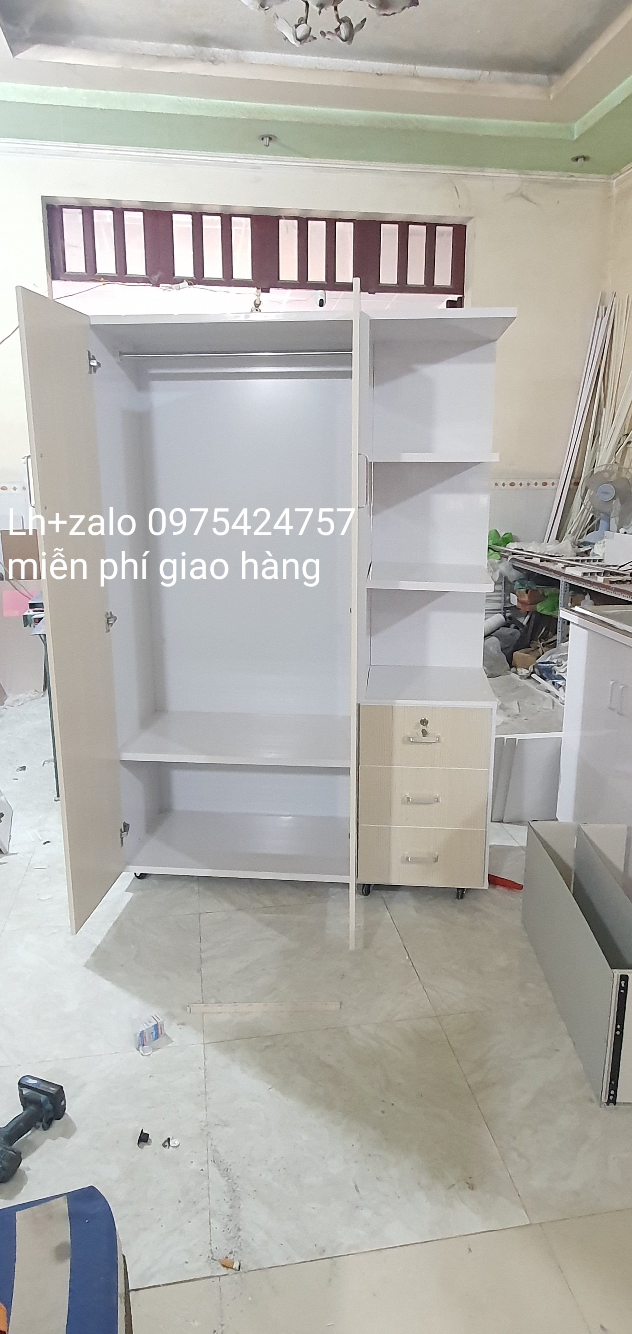 Tủ nhựa đài loan 2 cánh 1 kệ