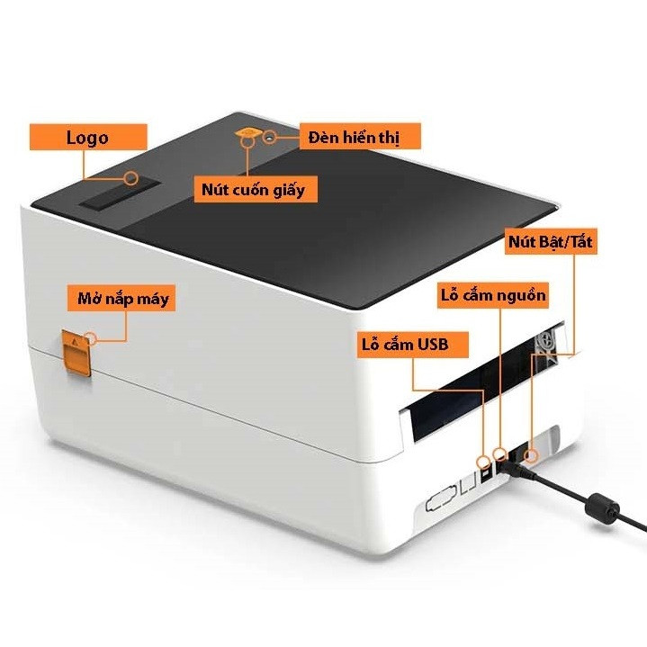Máy Nhãn AIMO CT200 - In Đơn Sàn TMDT, in nhãn kho hàng, nhãn bán lẻ, nhãn siêu thị, nhãn mã vạch ... (Hàng chính hãng Aimo)