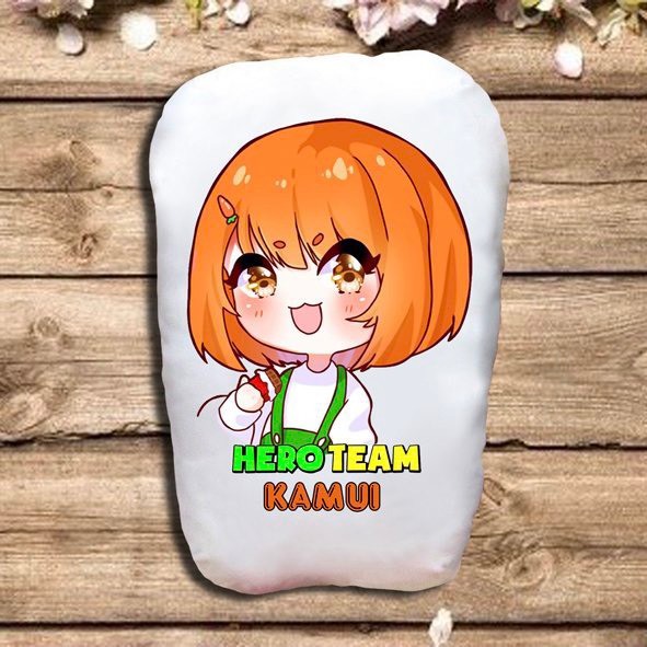 Gấu hero team 2 mặt ảnh 22x50cm / gối ngủ hero team simmy,siro,sammy, timmy, phong cận