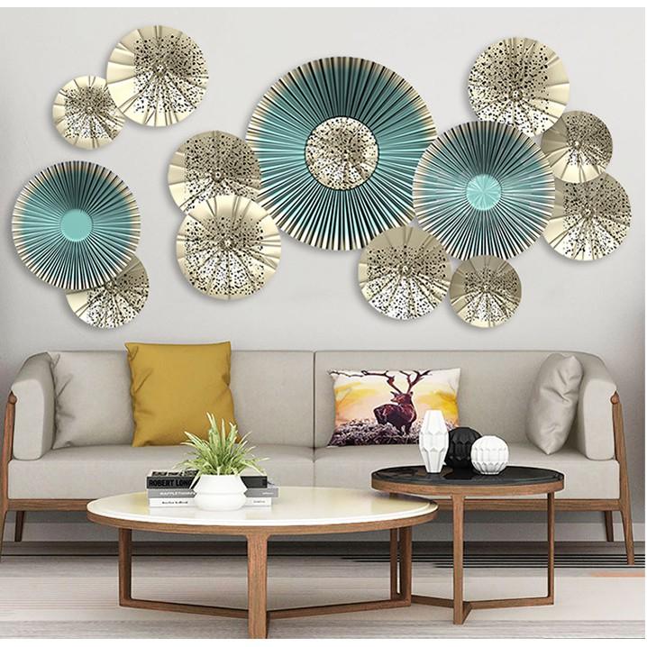 Decal dán tường trang trí - LÁ SEN XANH HIỆN ĐẠI SẮC NÉT