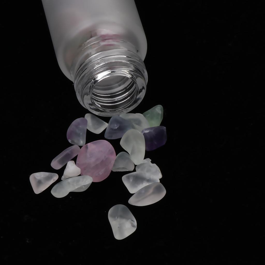 2X 10ml Empty Frosted Glass Perfume Roller Ball Bottles