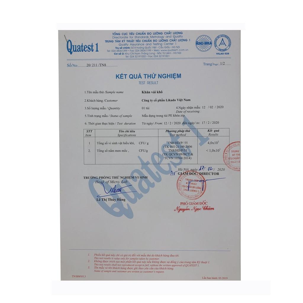 Khăn khô đa năng Likado cho bé 300g kích thước - mềm mại kháng khuẩn an toàn sử dụng cho bé