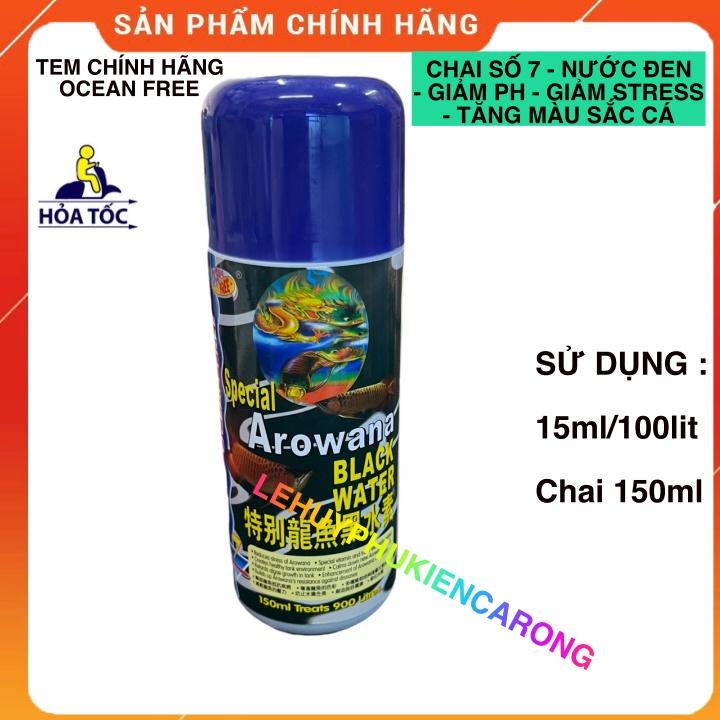 Chai số 7 cá rồng BLACK WATER - Chai Nước Đen - Giảm PH , Tăng Sức Đề Kháng, Phát Triển Màu Sắc Cho Cá Chai 150ml