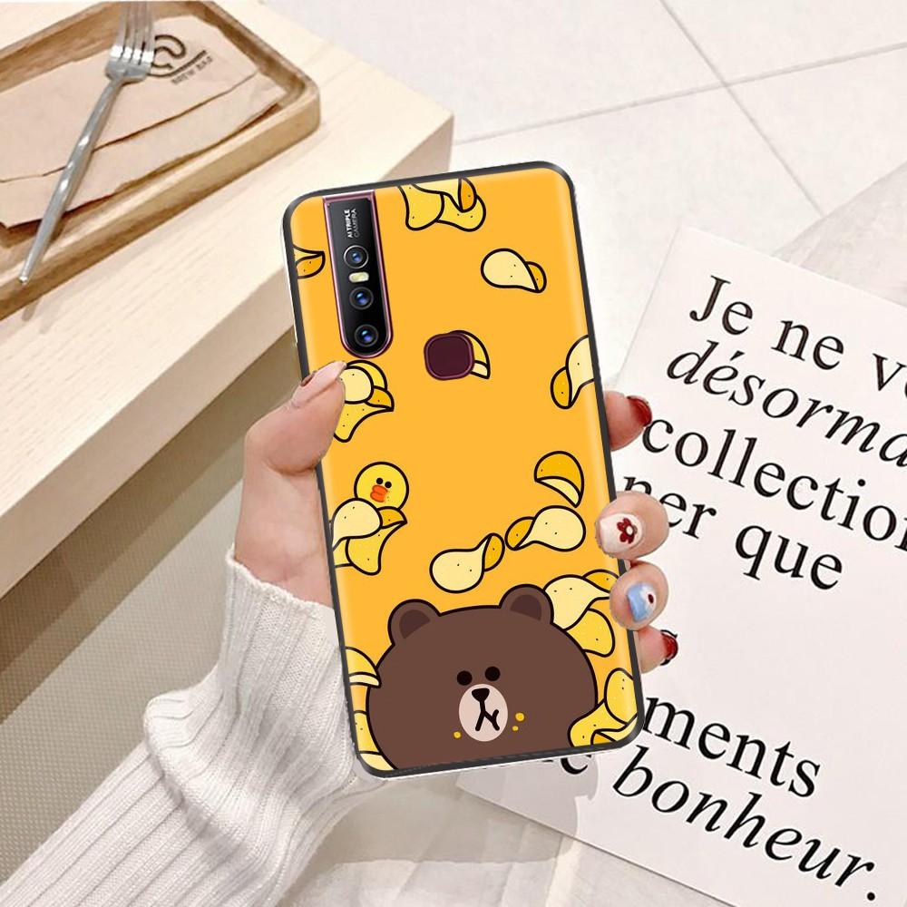 Ốp lưng dành cho điện thoại ViVo Y71 Viền dẻo TPU hình Gấu Nâu Cute