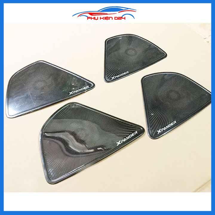 Bộ ốp màng loa vân Titan cho xe Xpander 2018-2019-2020-2021-2022 chống xước trang trí nội thất ô tô