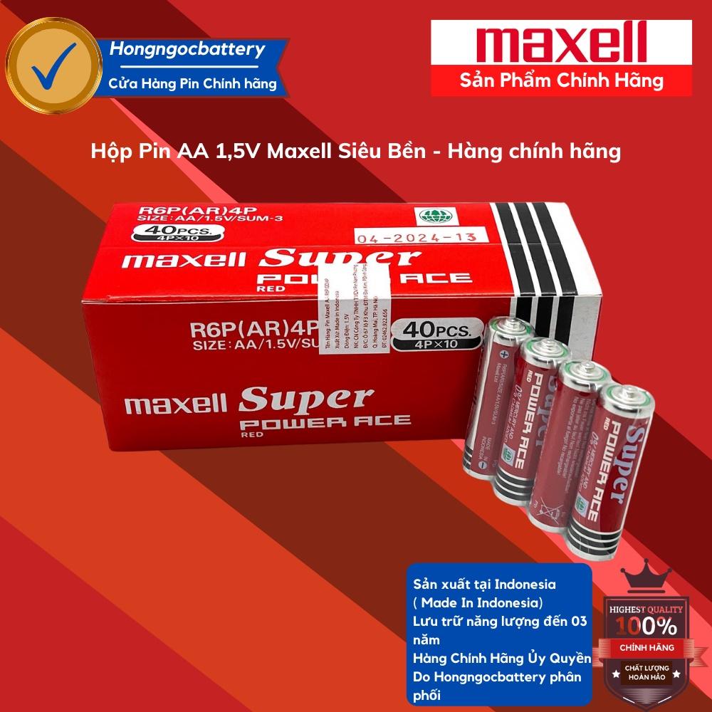 Hộp 40 Viên Pin AA ( Pin Tiểu ) Maxell Siêu Bền - Hàng nhập khẩu